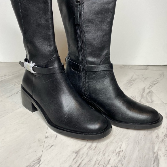 New! Linea Paolo Kamile Black Wide Calf Riding Boot 6M - Picture 11 of 15